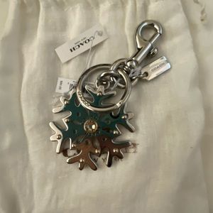 Coach snowflake keychain